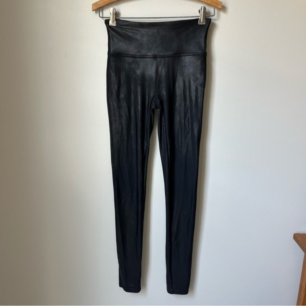 Spanx Black Faux Leather Leggings Women’s Small